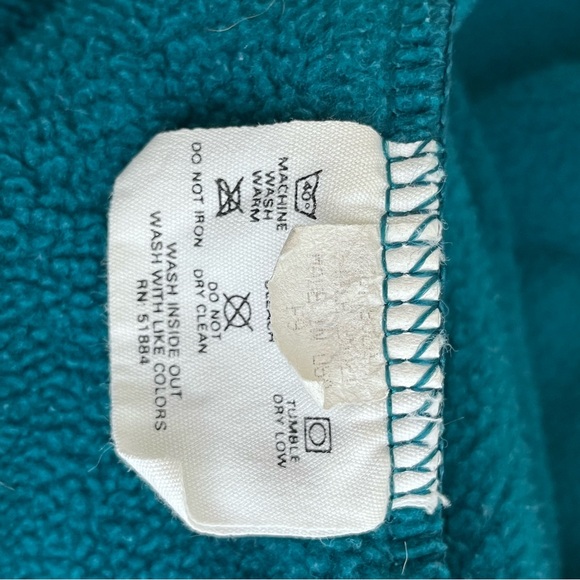 Vintage Patagonia Men Teal Fleece Jacket 90s Full Zip Synchilla Made in USA XXL - Picture 9 of 10
